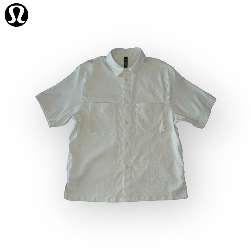Lululemon bone white button up